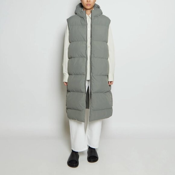 Studio Nicholson "Hazan" Hooded Puffer Vest in Grey, size "0" (Fits Size Small) - Picture 1 of 12